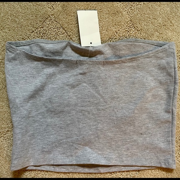 Obey Rue De La Rose Heather Grey Tube Top - Picture 5 of 6